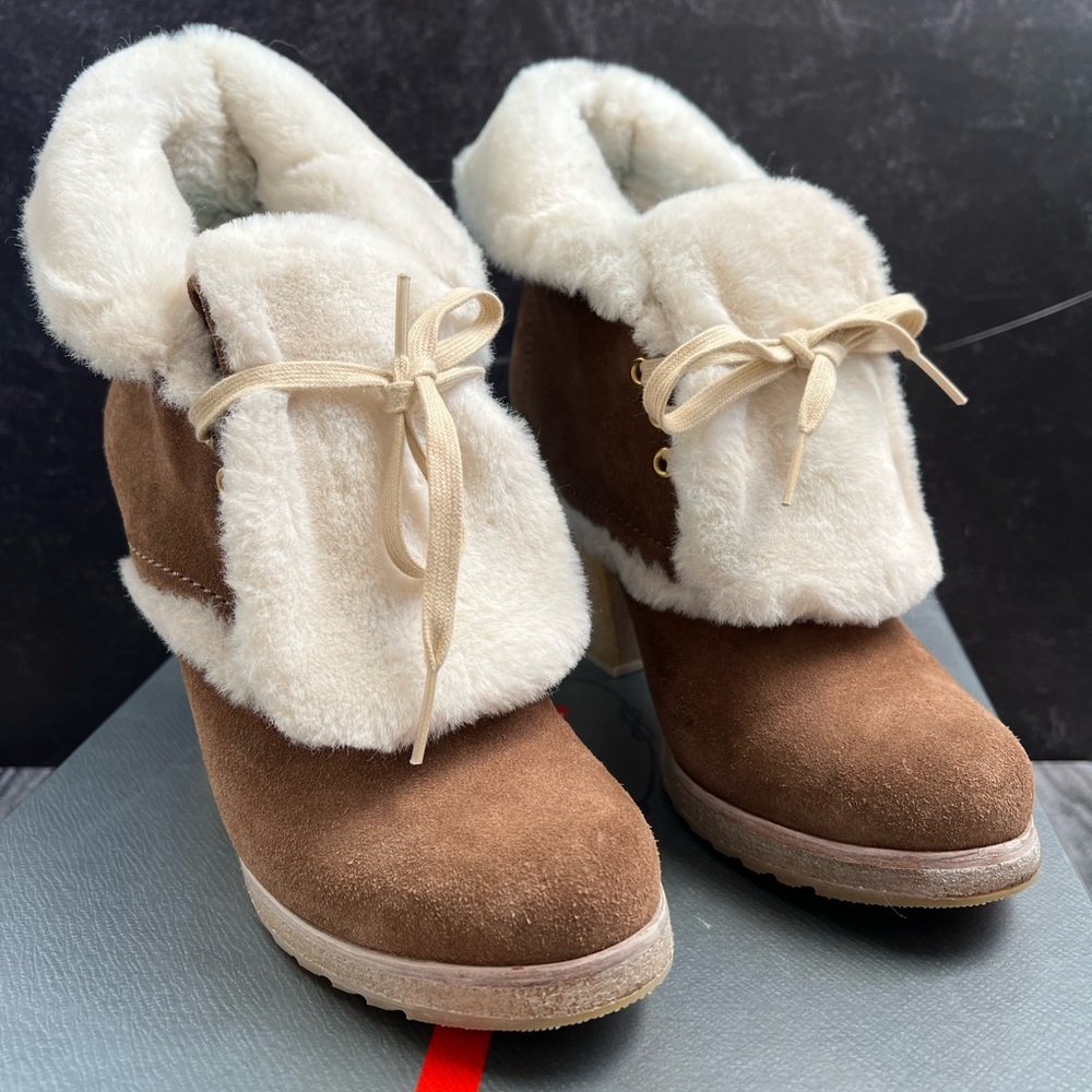 Prada Booties Shearling Booties Size 38 Calzature Donna